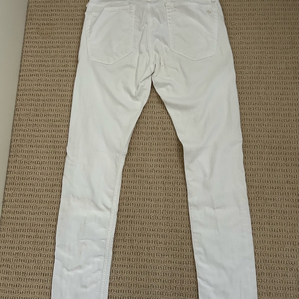 Rag & Bone White Brigade DRE Distressed Skinny Jeans Size 28 - Picture 3 of 5